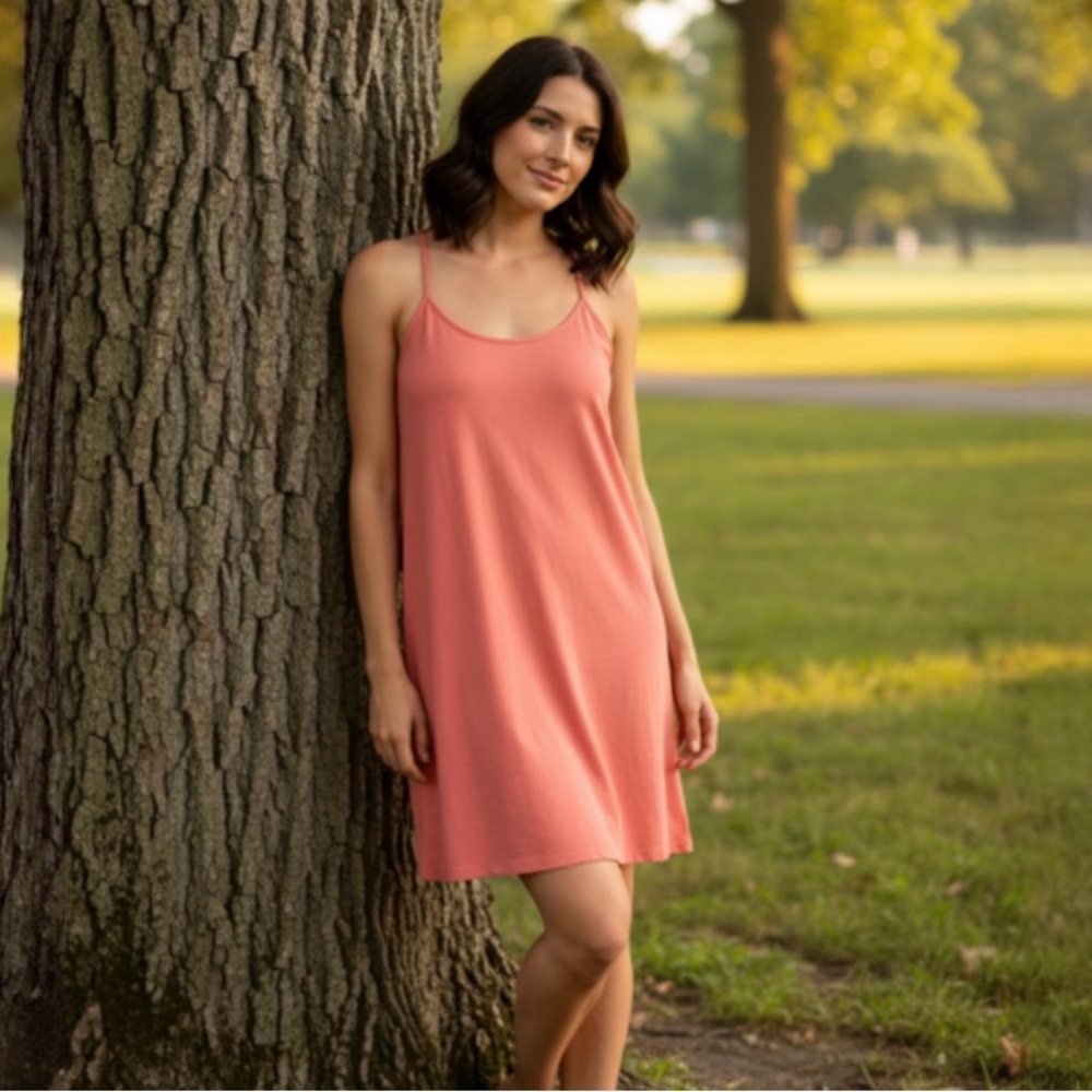 Knox Rose Coral Mini Slip Dress